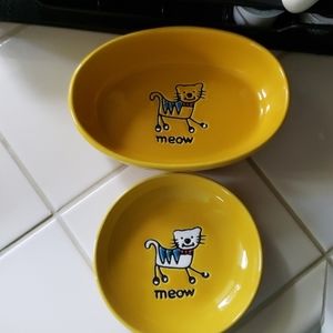 Petrageous Designs Cat Dishes - Set of 2